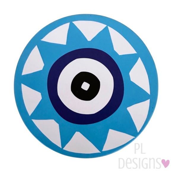 Evil Eye Coaster Set of 4 Cork NEW - Picture 2 of 6